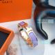 Replica Hermes Clic Clac HH Narrow Bangle Gold Metal Taro purple Enamel Narrow (7)_th.jpg